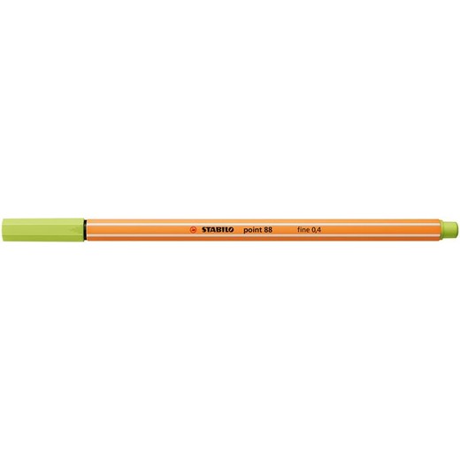 Liner, 0,4 mm, STABILO "Point 88", limetkovo zelený