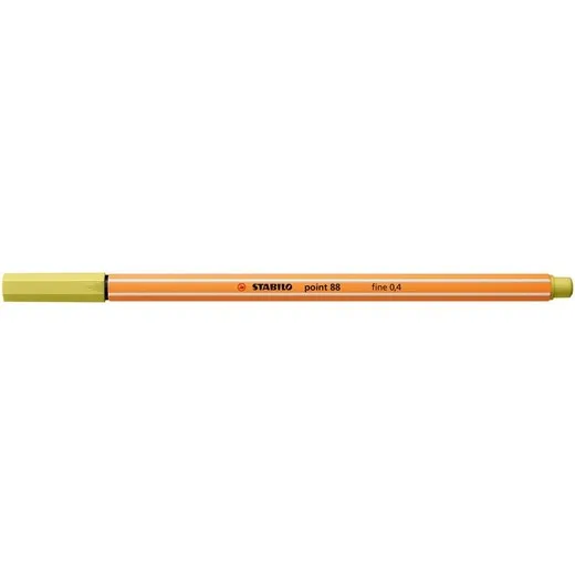 Liner, 0,4 mm, STABILO "Point 88", horčicový