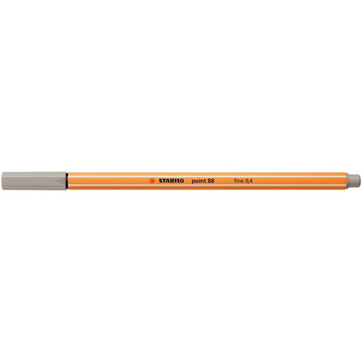 Liner, 0,4 mm, STABILO "Point 88", teplý sivý