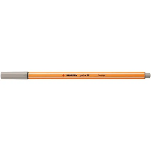 Liner, 0,4 mm, STABILO "Point 88", teplý sivý