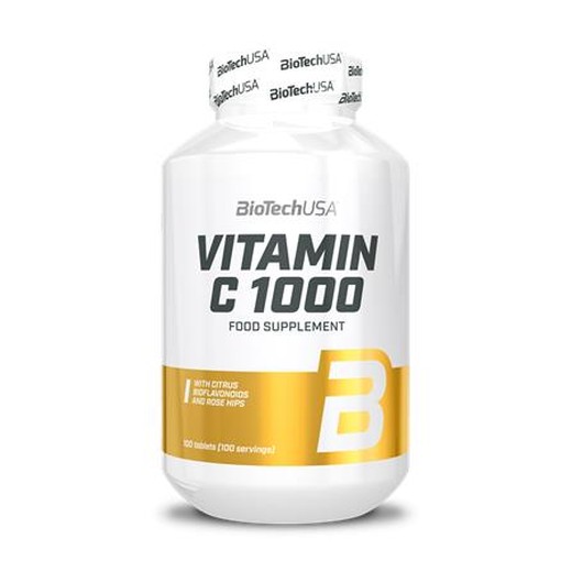 Výživový doplnok, 100 tabliet, s 1000 mg vitamínu C, BIOTECH USA