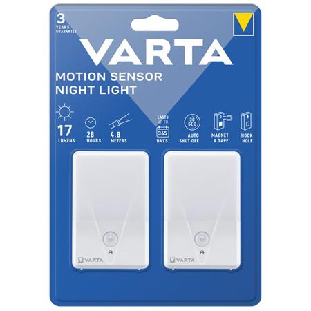 Nočné svetlo, LED, 2 ks, VARTA "Motion Sensor Night"