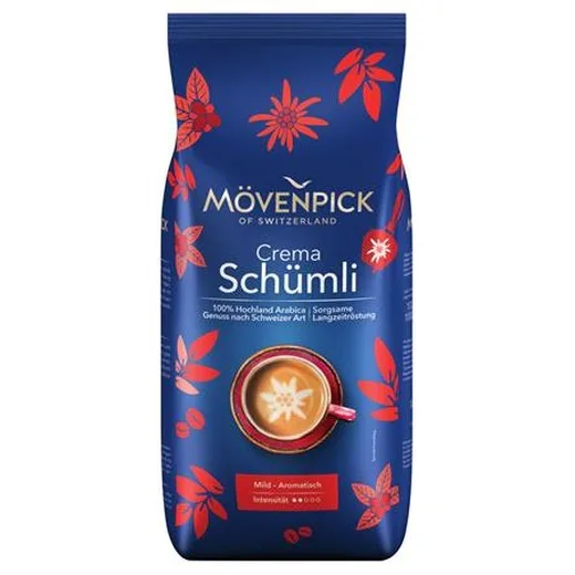 Káva, pražená, zrnková, 1000 g, MÖVENPICK "Schümli"