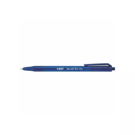 Guľôčkové pero, 0,32 mm, stláčací mechanizmus, BIC "Round Stic Clic", modré