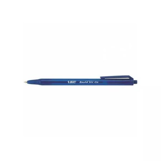 Guľôčkové pero, 0,32 mm, stláčací mechanizmus, BIC "Round Stic Clic", modré