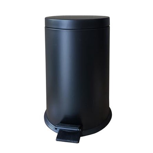Odpadkový kôš, pedálový, kovový, 7 l, odnímateľná nádoba, čierna
