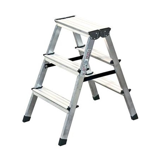 Rebrík, obojstranný, 2x3 stupne, KRAUSE "Dopplo"