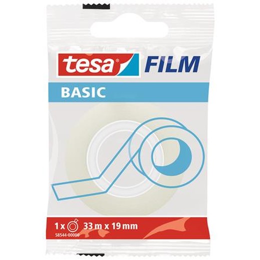 Lepiaca páska, 19 mm x 33 m, TESA "Basic", priehľadná