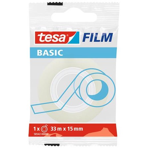 Lepiaca páska, 15 mm x 33 m, TESA "Basic", priehľadná