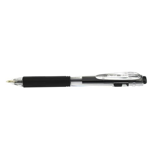 Guľôčkové pero, 0,35 mm, stláčací mechanizmus, PENTEL "BK437", čierna