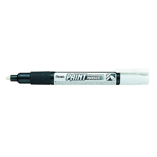 Lakový popisovač, 2 mm, kužeľový hrot, PENTEL "MMP20", biela