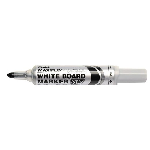 Popisovač na tabuľu, 2,5 mm, kužeľový hrot, PENTEL "Maxiflo MWL5M", čierna