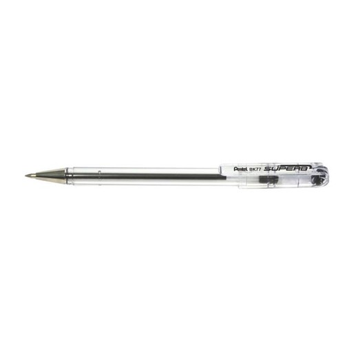 Guľôčkové pero, 0,35 mm, s vrchnákom, PENTEL "BK77", čierna