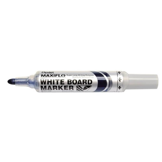 Popisovač na tabule, 2,5 mm, kužeľový hrot, PENTEL "Maxiflo MWL5M", modrá