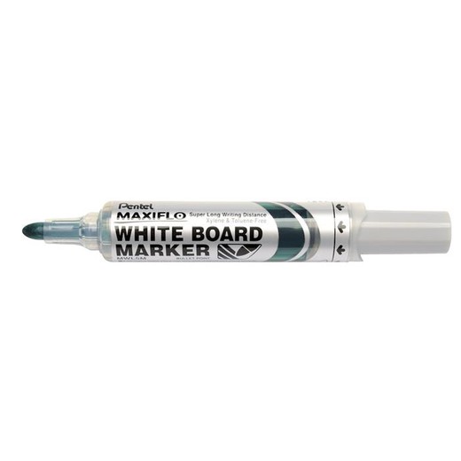 Popisovač na tabule, 2,5 mm, kužeľový hrot, PENTEL "Maxiflo MWL5M", zelená
