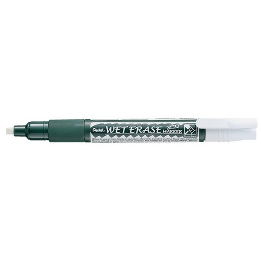 Kriedový popisovač, 2-4 mm, dlátový hrot, PENTEL "SMW26", biela