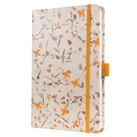 Zápisník, exkluzívny, 135x203 mm, linajkový, 87 listov, tvrdá obálka, SIGEL "Jolie" Bloom Orange