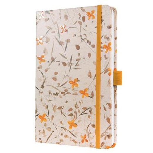 Zápisník, exkluzívny, 135x203 mm, linajkový, 87 listov, tvrdá obálka, SIGEL "Jolie" Bloom Orange