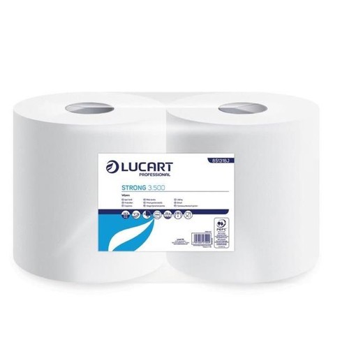 Utierky, kotúčové, 3-vrstvové, LUCART, "Strong 3.500", biela