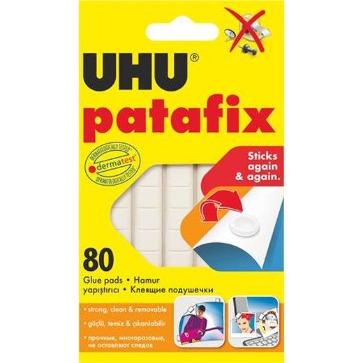 Lepiaca hmota, 80 štvorčekov/balenie, UHU "Patafix"