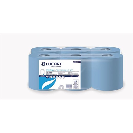Utierky, v kotúči, 2-vrstvové, LUCART "L-One mini Strong Blue 350", modrá