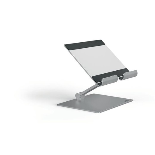 Stojan na tablet, stolový, DURABLE "RISE", strieborná