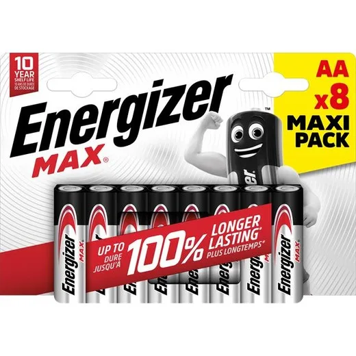 Batéria, AA tužková, 8 ks, ENERGIZER "Max"