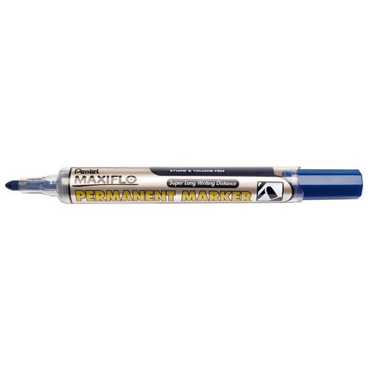Permanentný popisovač, 1,5 mm, kužeľový hrot, PENTEL "Maxiflo NFL50", modrá