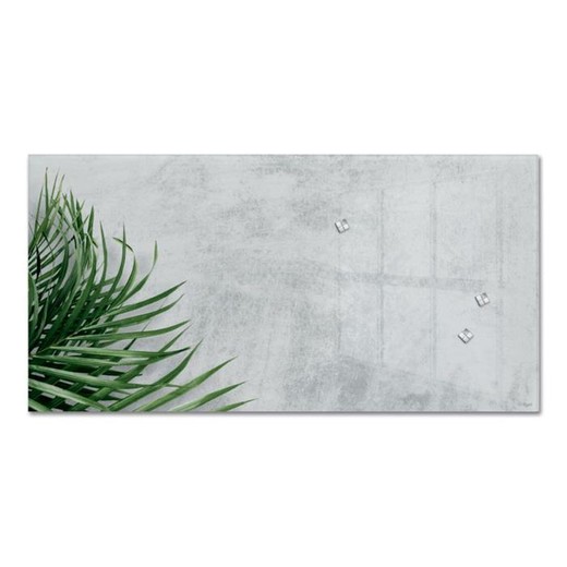 Magnetická sklenená tabuľa, 91x46x1,5 cm, SIGEL "Artverum® ", rastlinný vzor