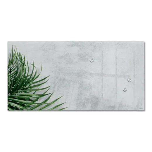 Magnetická sklenená tabuľa, 91x46x1,5 cm, SIGEL "Artverum® ", rastlinný vzor