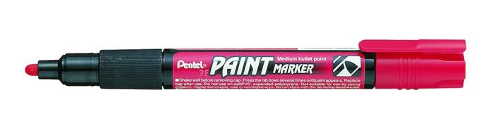 Lakový popisovač, 2 mm, kužeľový hrot, PENTEL "MMP20", červená