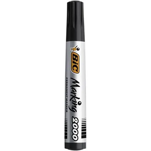 Permanentný popisovač, 4,95 mm, kužeľový hrot, BIC "ECO 2000", čierna