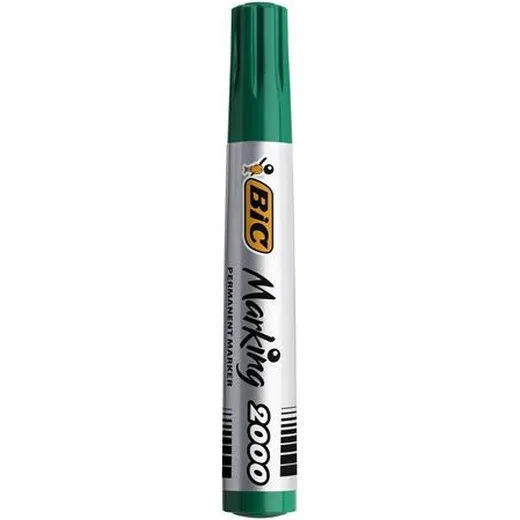Permanentný popisovač, 4,95 mm, kužeľový hrot, BIC "ECO 2000", zelená