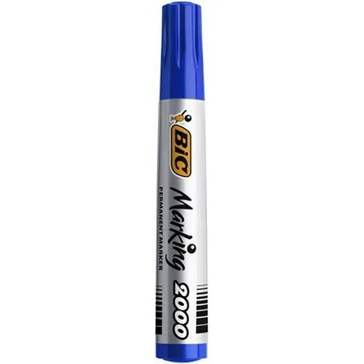 Permanentný popisovač, 4,95 mm, kužeľový hrot, BIC "ECO 2000", modrá