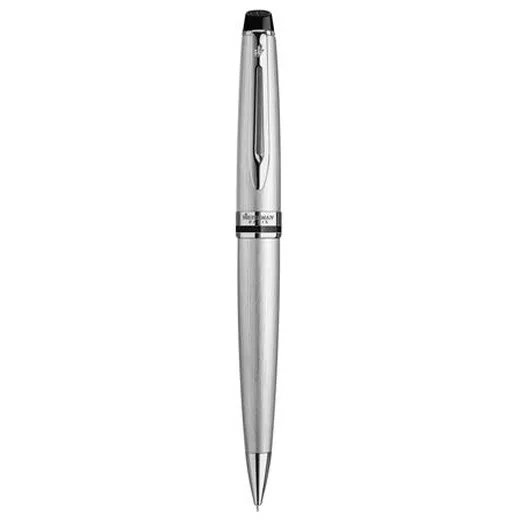 Guľôčkové pero, 0,7 mm, leštené kovoé telo pera, strieborný klip, WATERMAN "Expert III", modrá