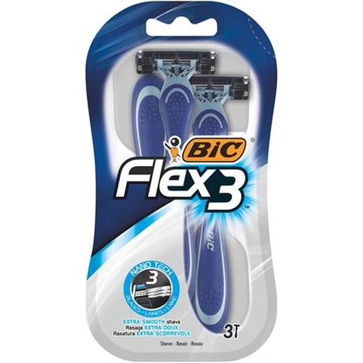 Holiaci strojček, pásnky, jednorazový, BIC "FLEX 3"