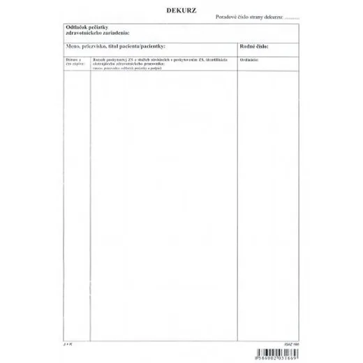 Dekurz A4 list