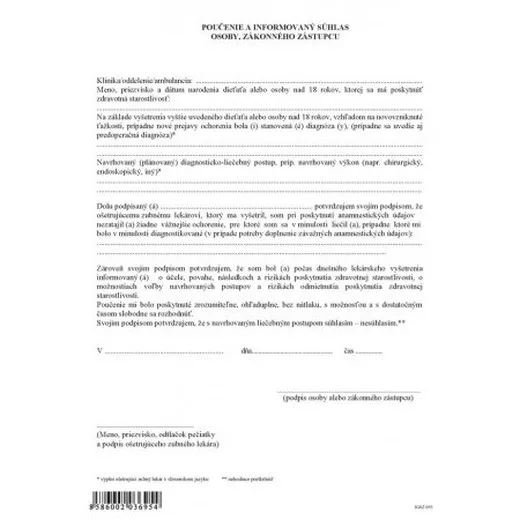 Poučenie a informovaný súhlas osoby, ...