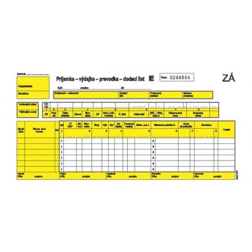 Príjemka-výdajka-prevodka-dodací list