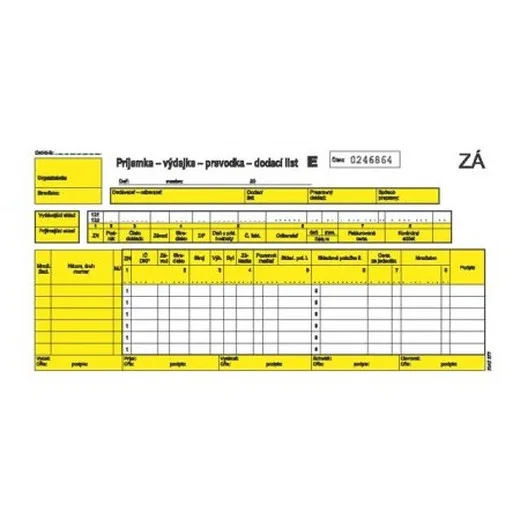 Príjemka-výdajka-prevodka-dodací list