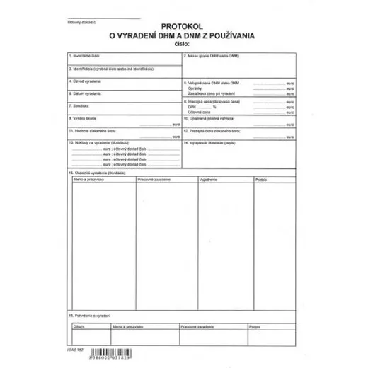 Protokol o vyradení DHM a DNM   A4 list