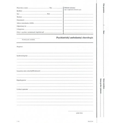 Psychiatrický ambulantný chorobopis