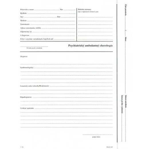 Psychiatrický ambulantný chorobopis