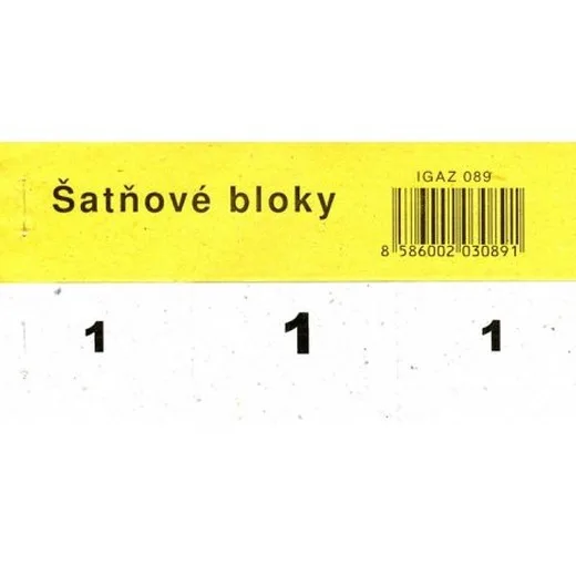Šatňový blok-100 lístkov