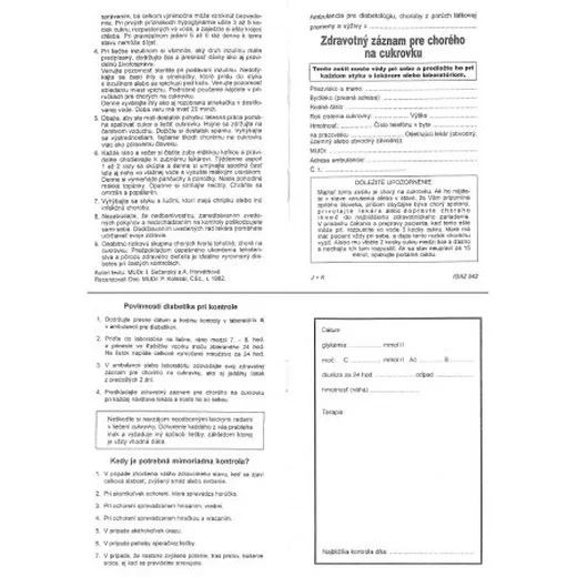 Zdravotný záznam pre diabetika  A6 16-l.