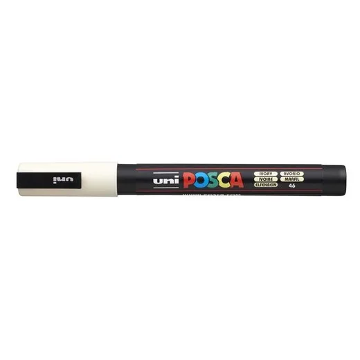 Dekoračný popisovač, 0,9-1,3 mm, UNI "Posca PC-3M", slonovina