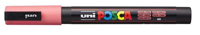 Dekoračný popisovač, 1,8-2,5 mm, UNI "Posca PC-5M", koralový (66)