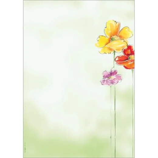 Predtlačený papier, A4, 90g, SIGEL "Spring Flowers"
