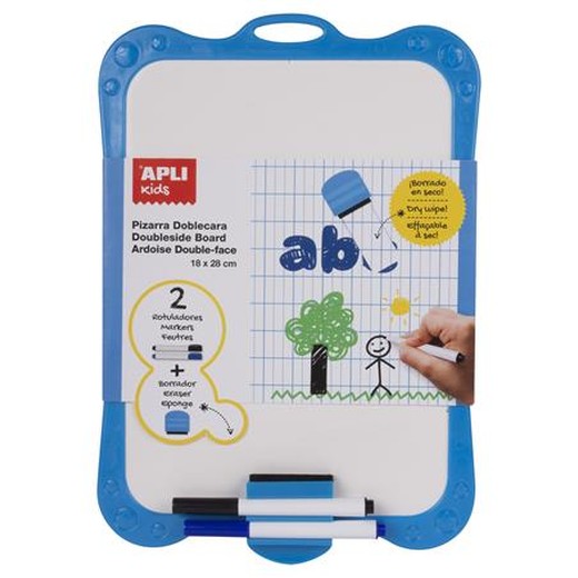 Biela tabuľa, obojstranná, s doplnkami, APLI Kids