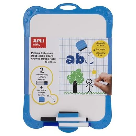 Biela tabuľa, obojstranná, s doplnkami, APLI Kids